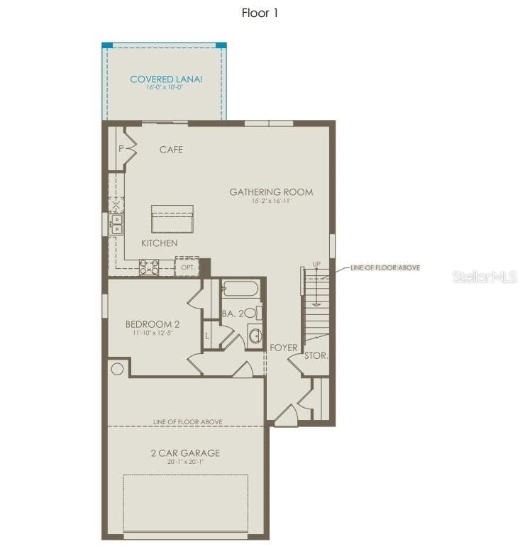 Floor Plan - Floor One - 4734 HARRINGTON FIELDS DRIVE, DAVENPORT