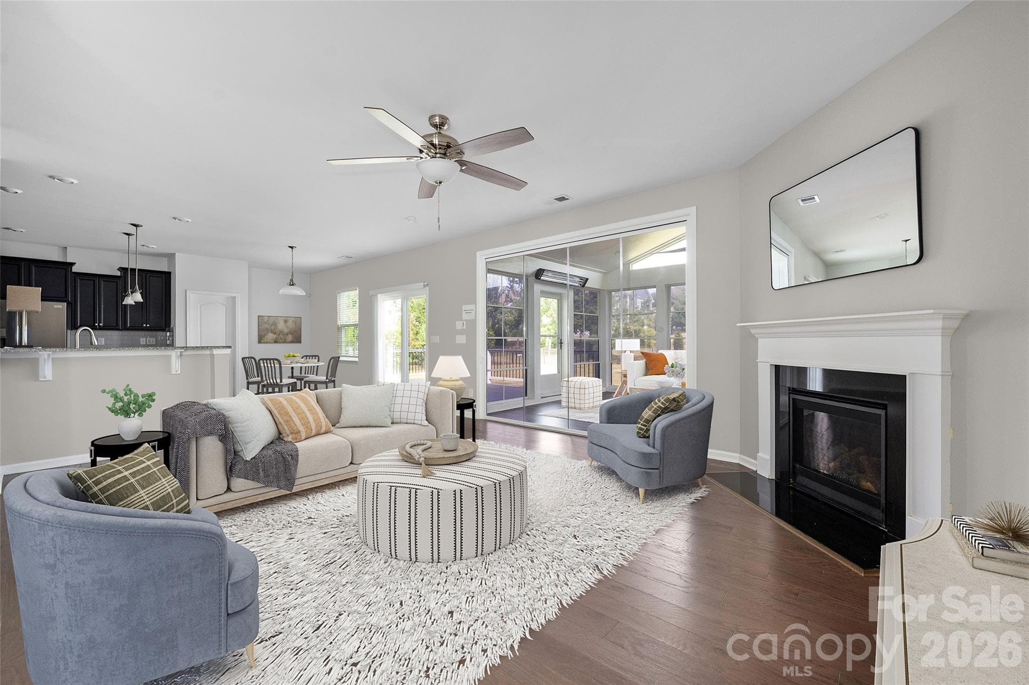 Family Room (virtually staged) - 11119 Grenfell Avenue, Huntersville