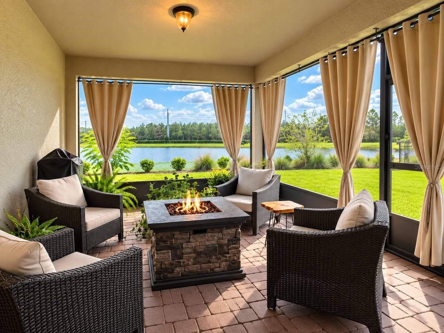 Screened Lanai with water view - 3120 CRISPIN CIR, ST CLOUD