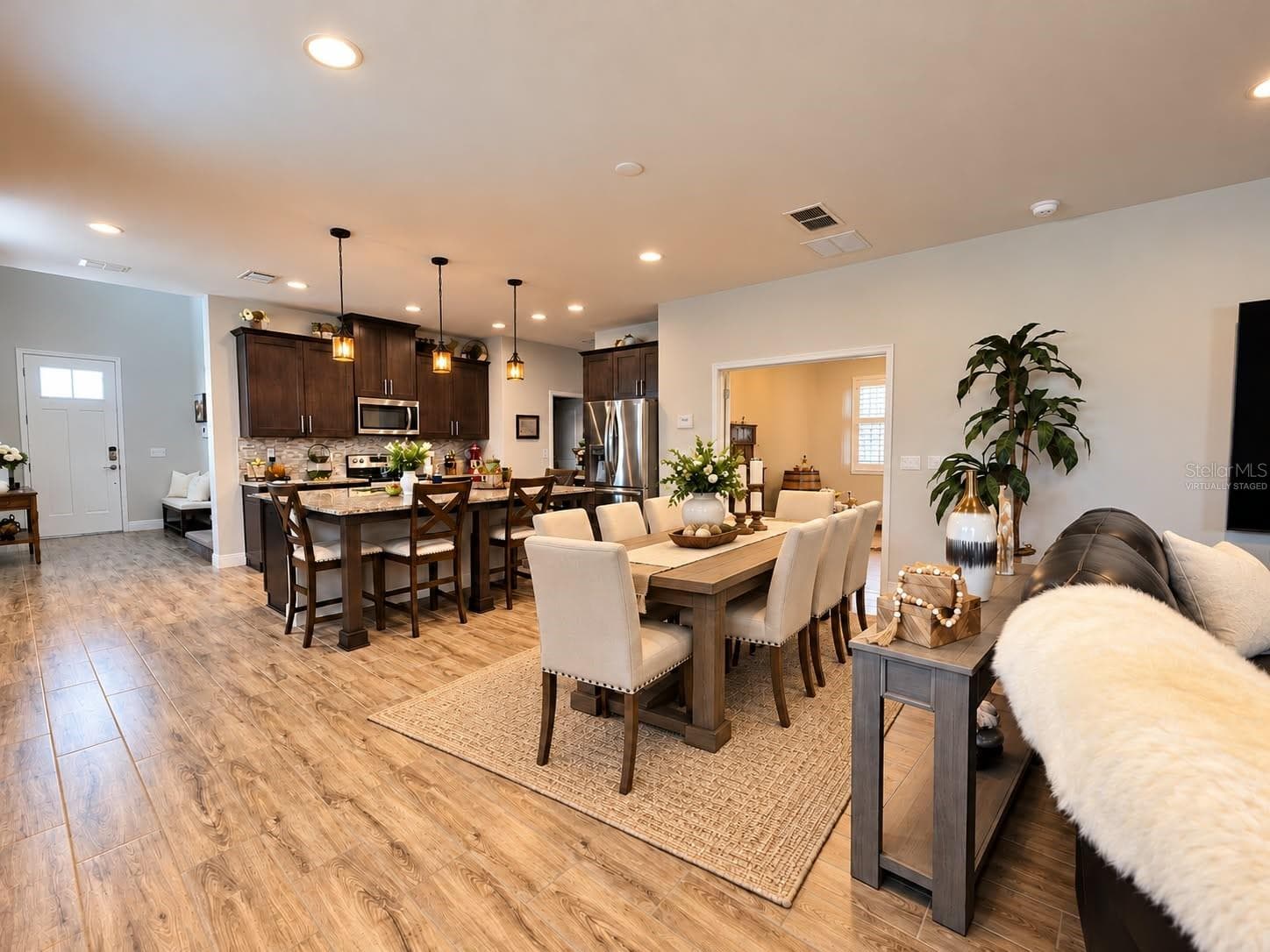Open Plan- Dining Virtually Staged - 3120 CRISPIN CIR, ST CLOUD