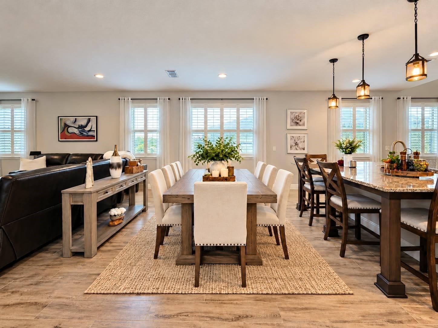 Open Plan- Dining Virtually Staged - 3120 CRISPIN CIR, ST CLOUD