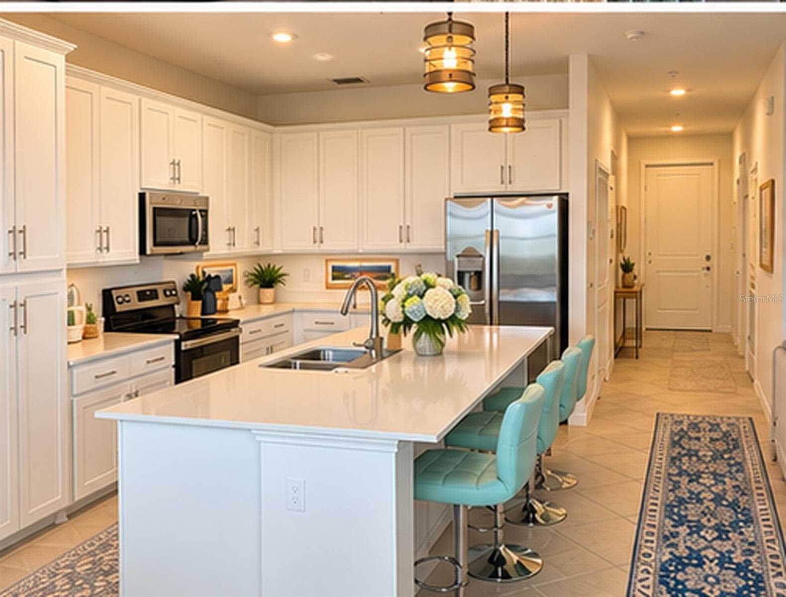 Kitchen with Island - 14161 HERITAGE LANDING BLVD #1141, PUNTA GORDA