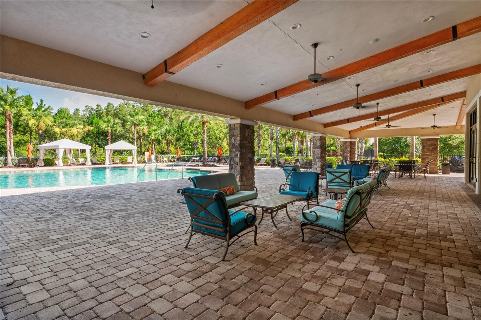 Outdoor pool lanai seating - 10813 CALLUNA DR, ODESSA
