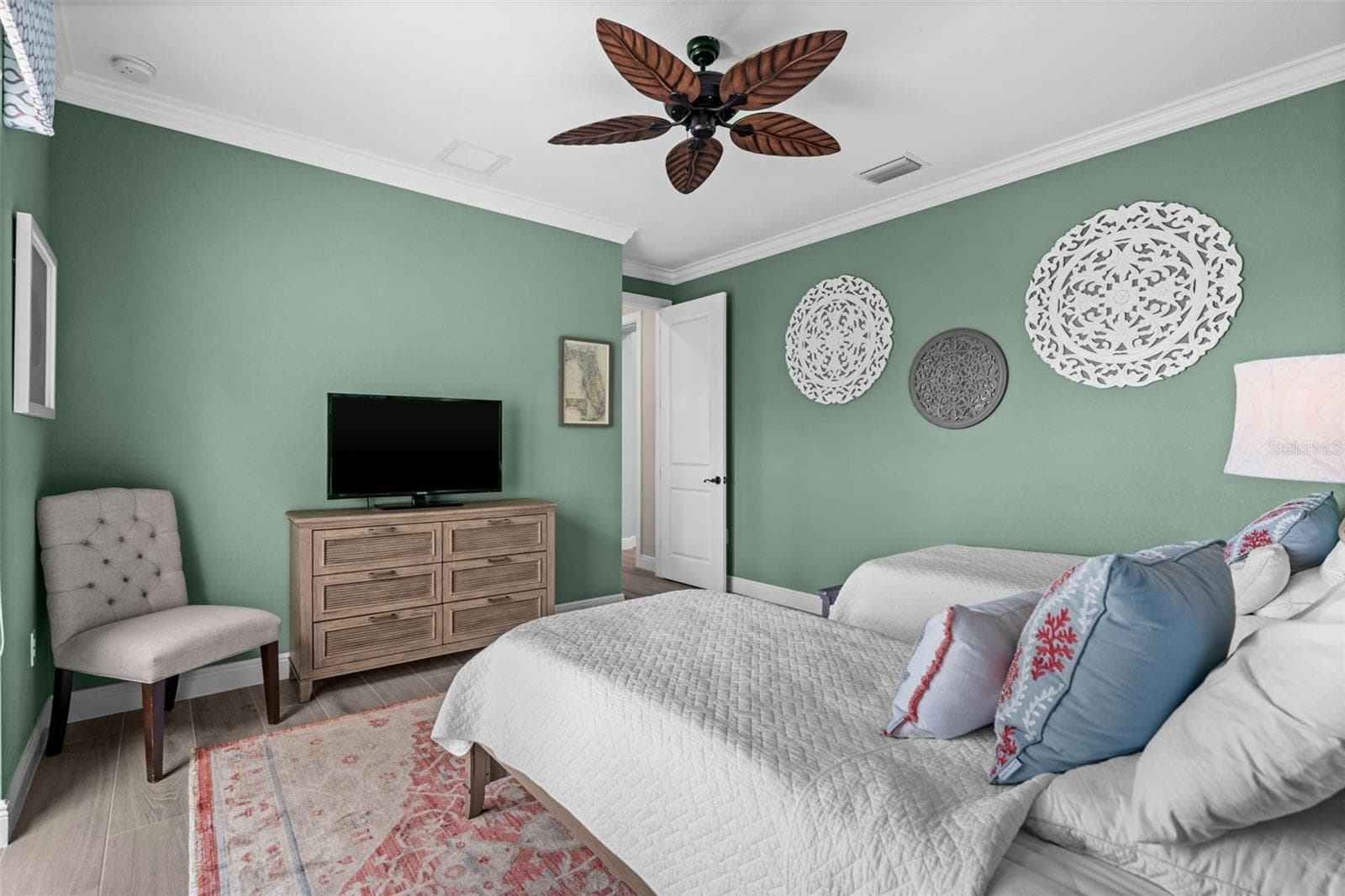 Bedroom 2 is spacious and has it's own bath - 5205 SUNSET CT, CAPE CORAL
