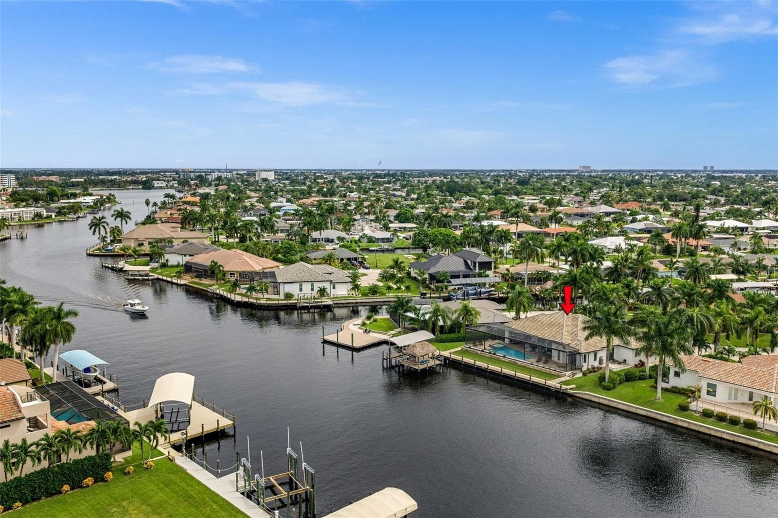 Bimini canal is a great place ofr boating - 5205 SUNSET CT, CAPE CORAL