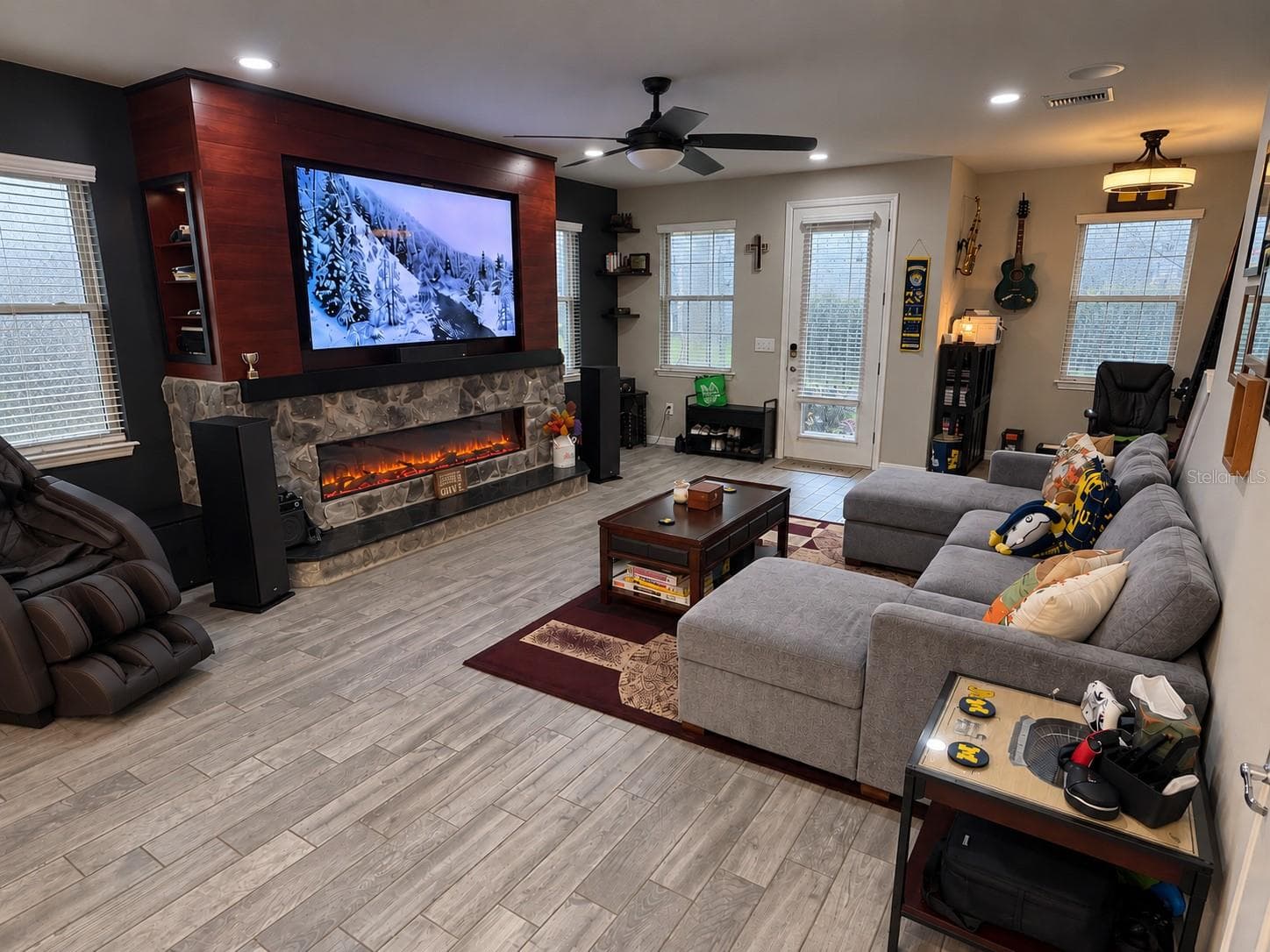 Fireplace does provide supplemental heat, if chosen and has multiple colors - 11861 BLAMEY TRL, ODESSA