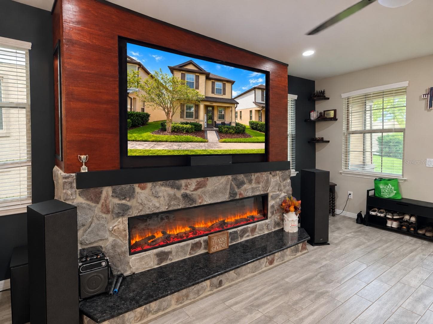 Fireplace does provide supplemental heat, if chosen and has multiple colors - 11861 BLAMEY TRL, ODESSA