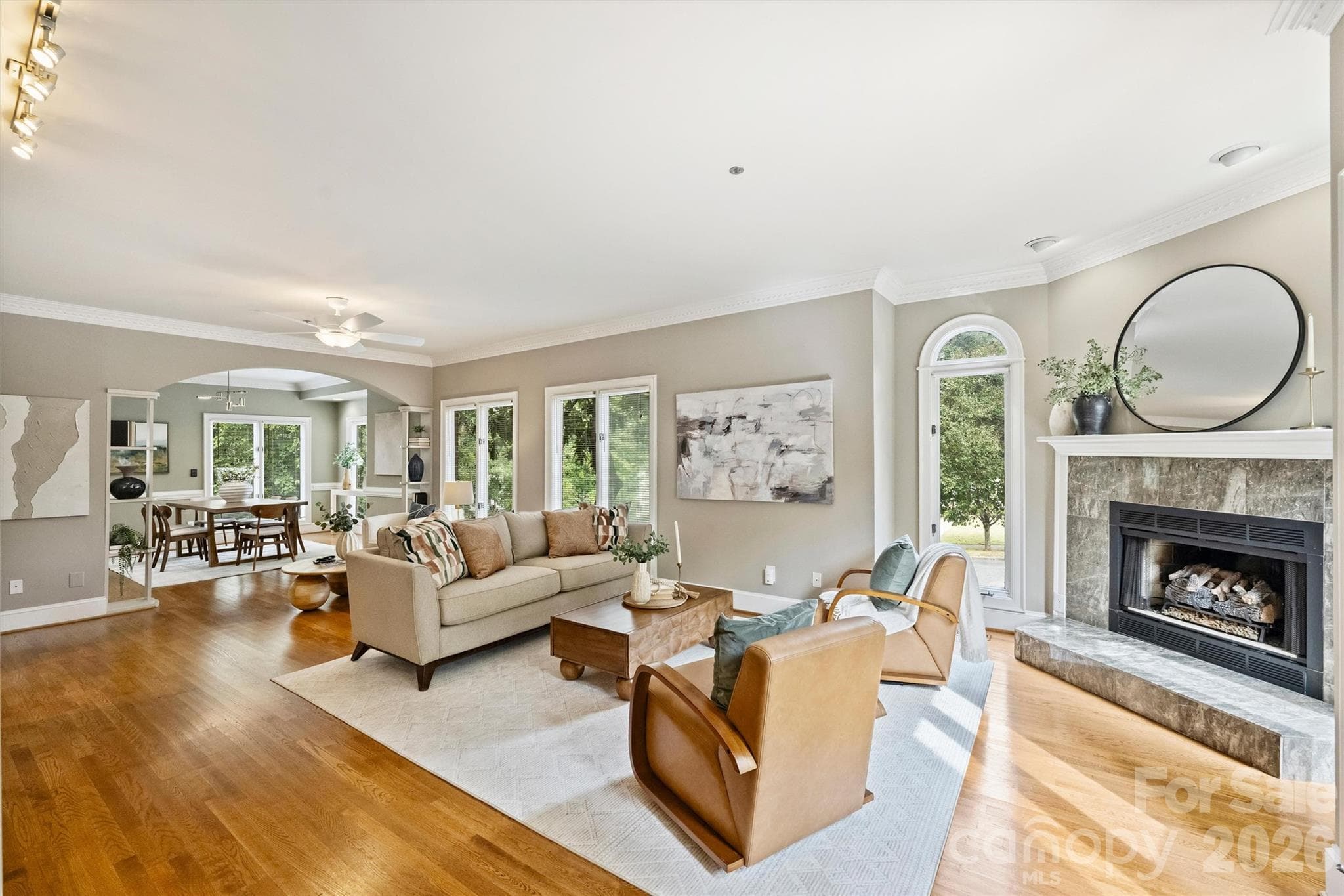 This photo shows off the open, spacious living area. - 201 Hillside Avenue, Charlotte