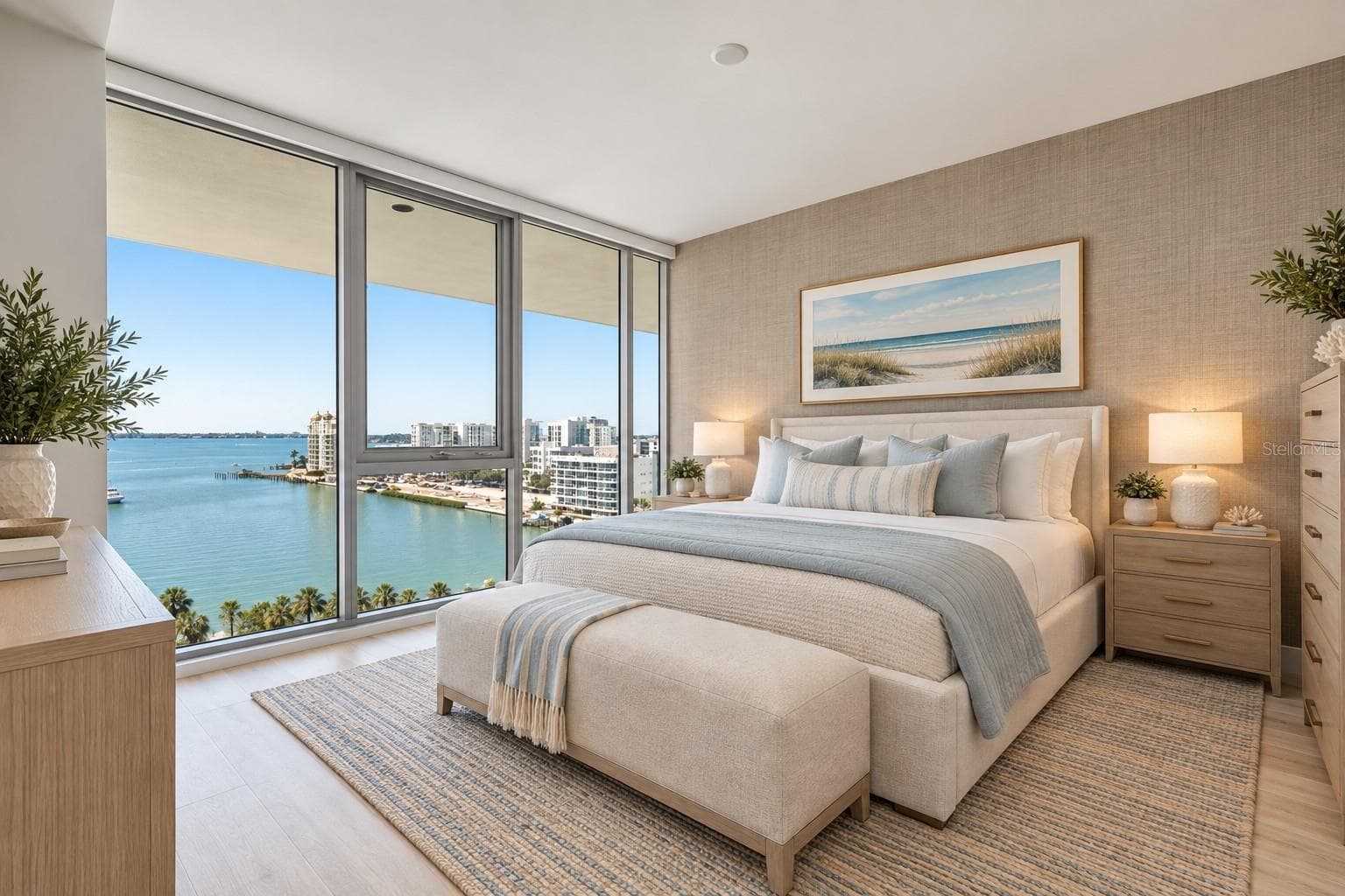 Virtually Stage- Primary Ensuite - 1155 N GULFSTREAM AVE #802, SARASOTA