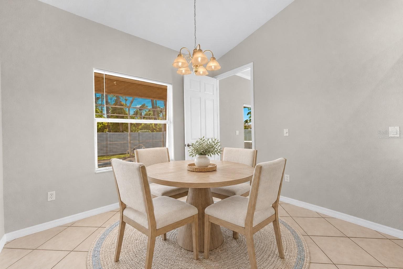 Virtually staged breakfast nook - 2595 ROLLING RD, NORTH PORT