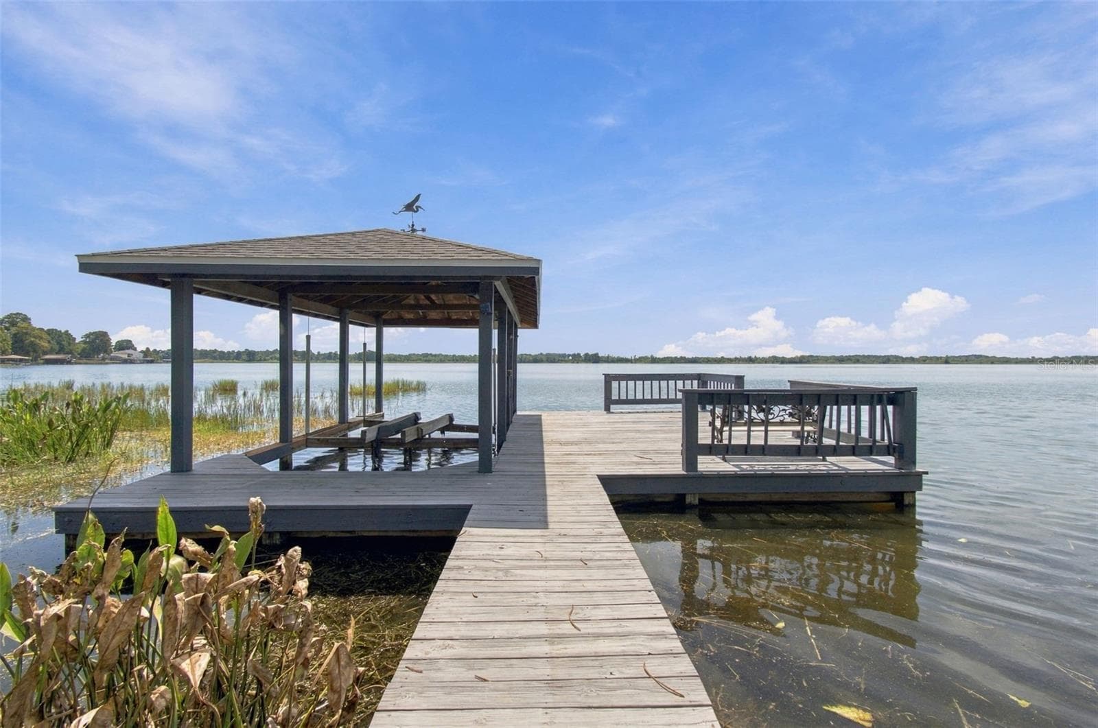 Dock, boathouse with lift - 1921 MANOR CIR SE, WINTER HAVEN