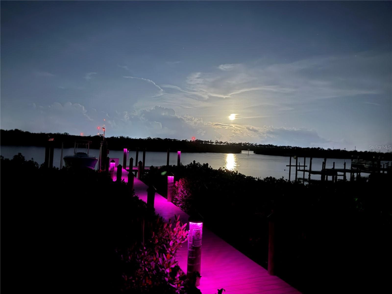 Multicolor Dock Lights - BRADEN RIVER LAKES, BRADENTON