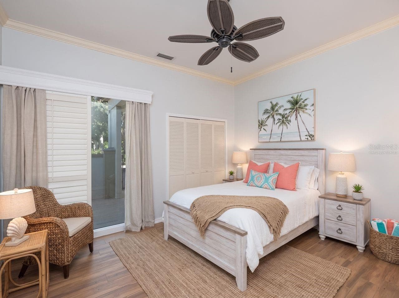 Guest bedroom 1 virtually staged - 71 CAYMAN ISLES BLVD, ENGLEWOOD