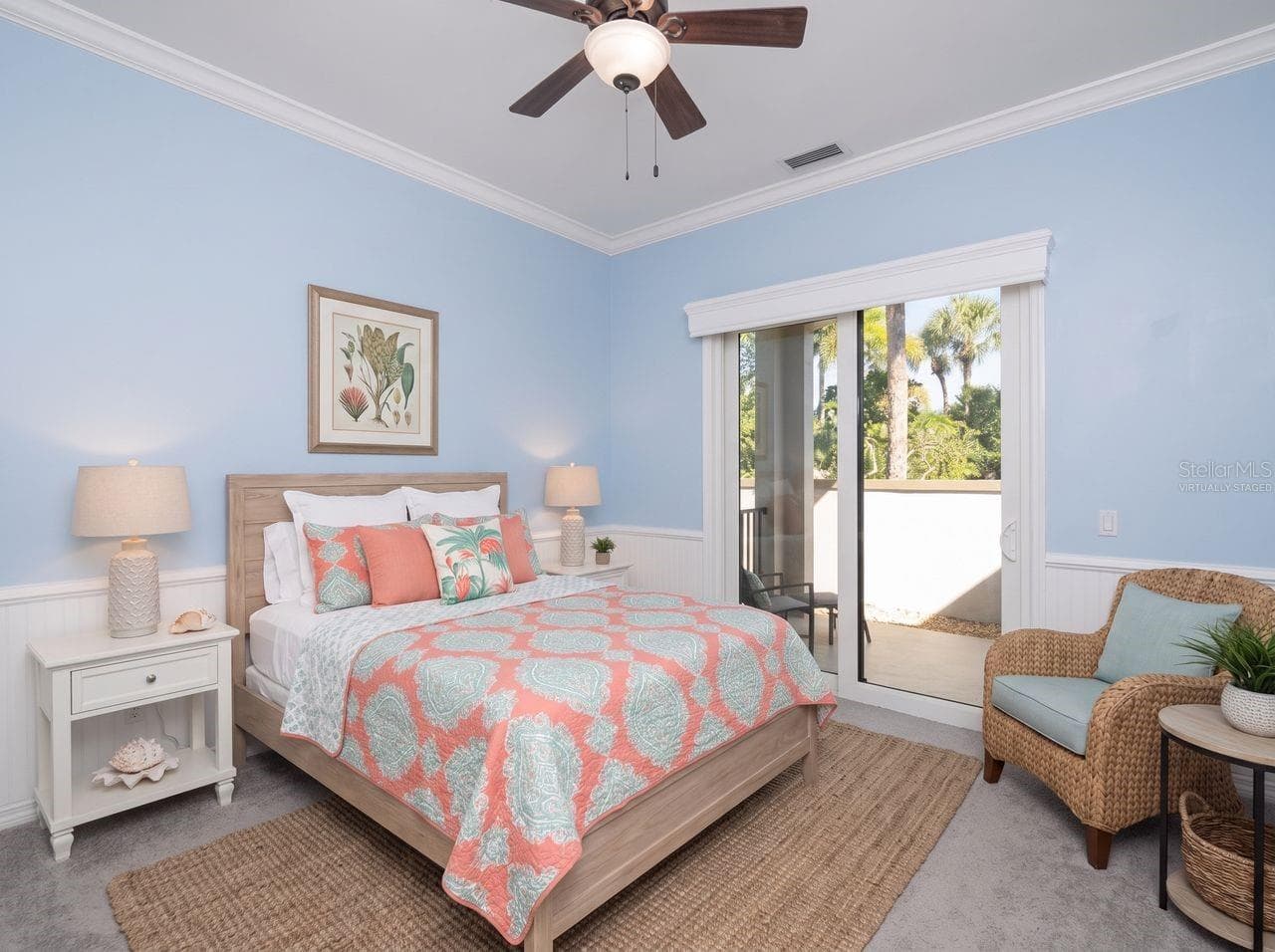 guest bedroom 2 virtually staged - 71 CAYMAN ISLES BLVD, ENGLEWOOD