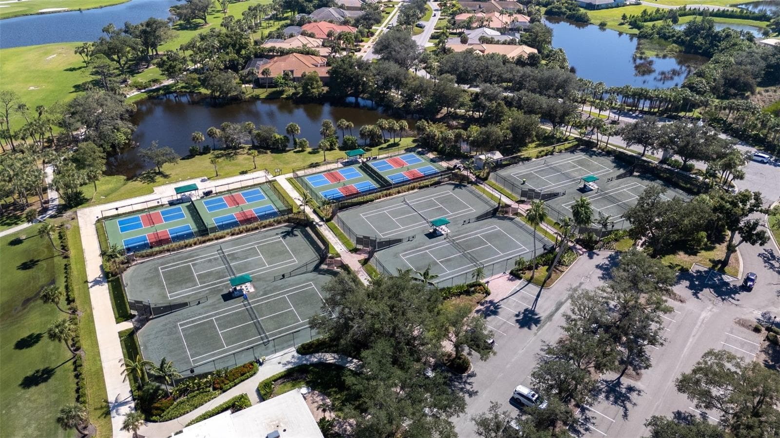 aerial of tennis and pickleball - 71 CAYMAN ISLES BLVD, ENGLEWOOD