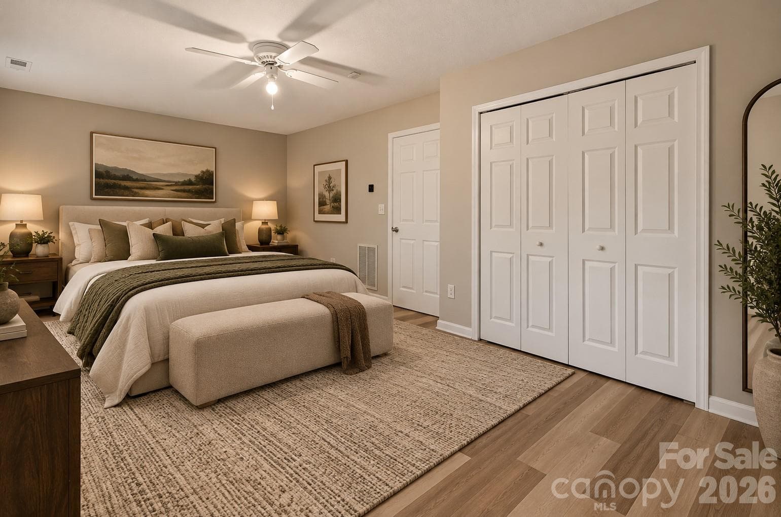 Virtually staged downstairs bedroom - 316 Wilkes Place Drive, Fort Mill