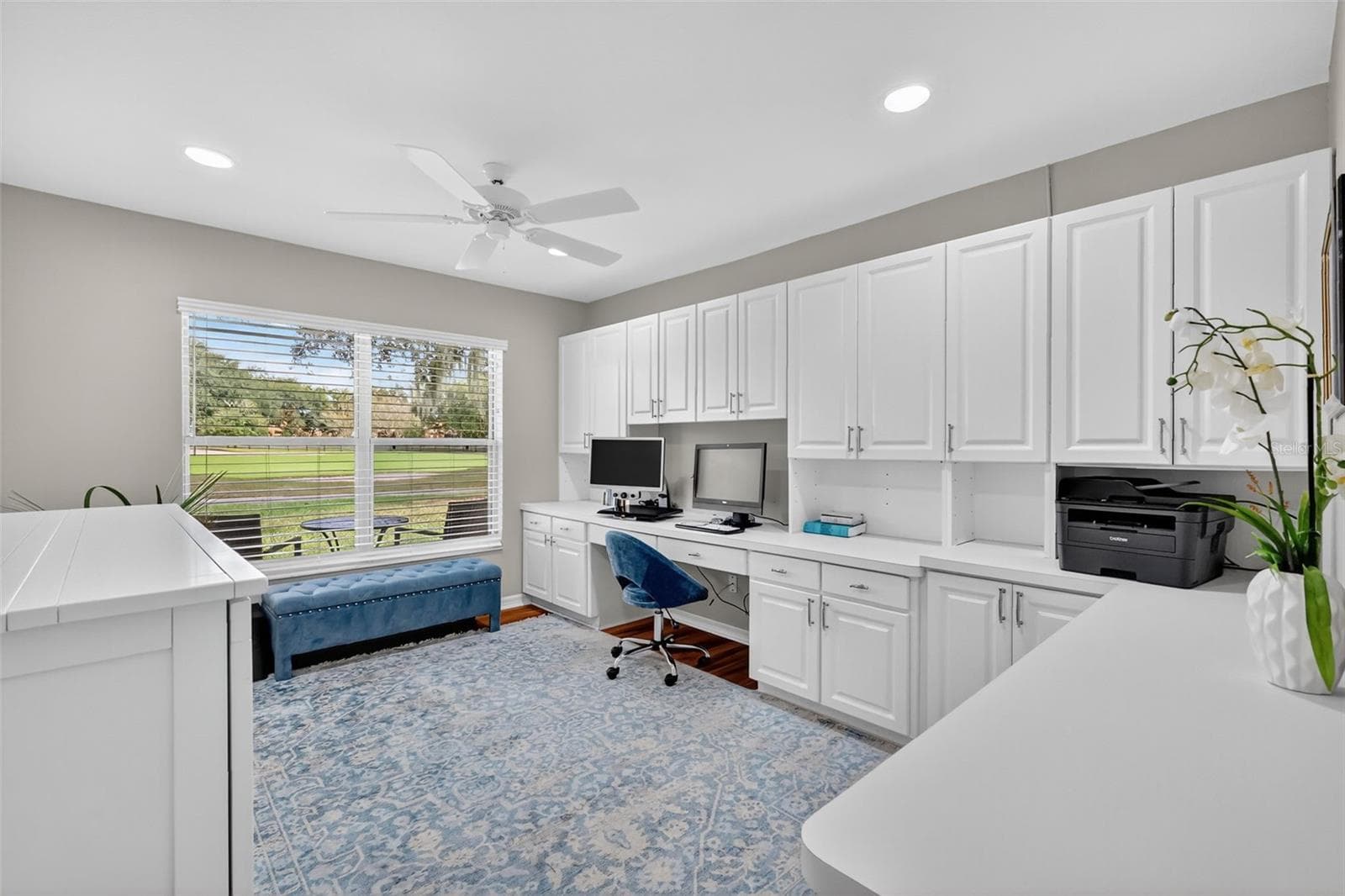 Third Bedroom with Custom Cabinetry and Built-In Desk - 1201 BARCELONA DR, THE VILLAGES