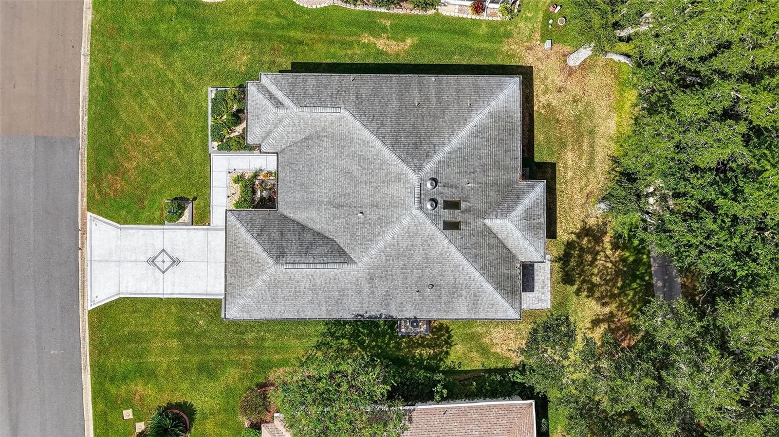 Aerial Side Elevation with Golf Front Views - 1201 BARCELONA DR, THE VILLAGES