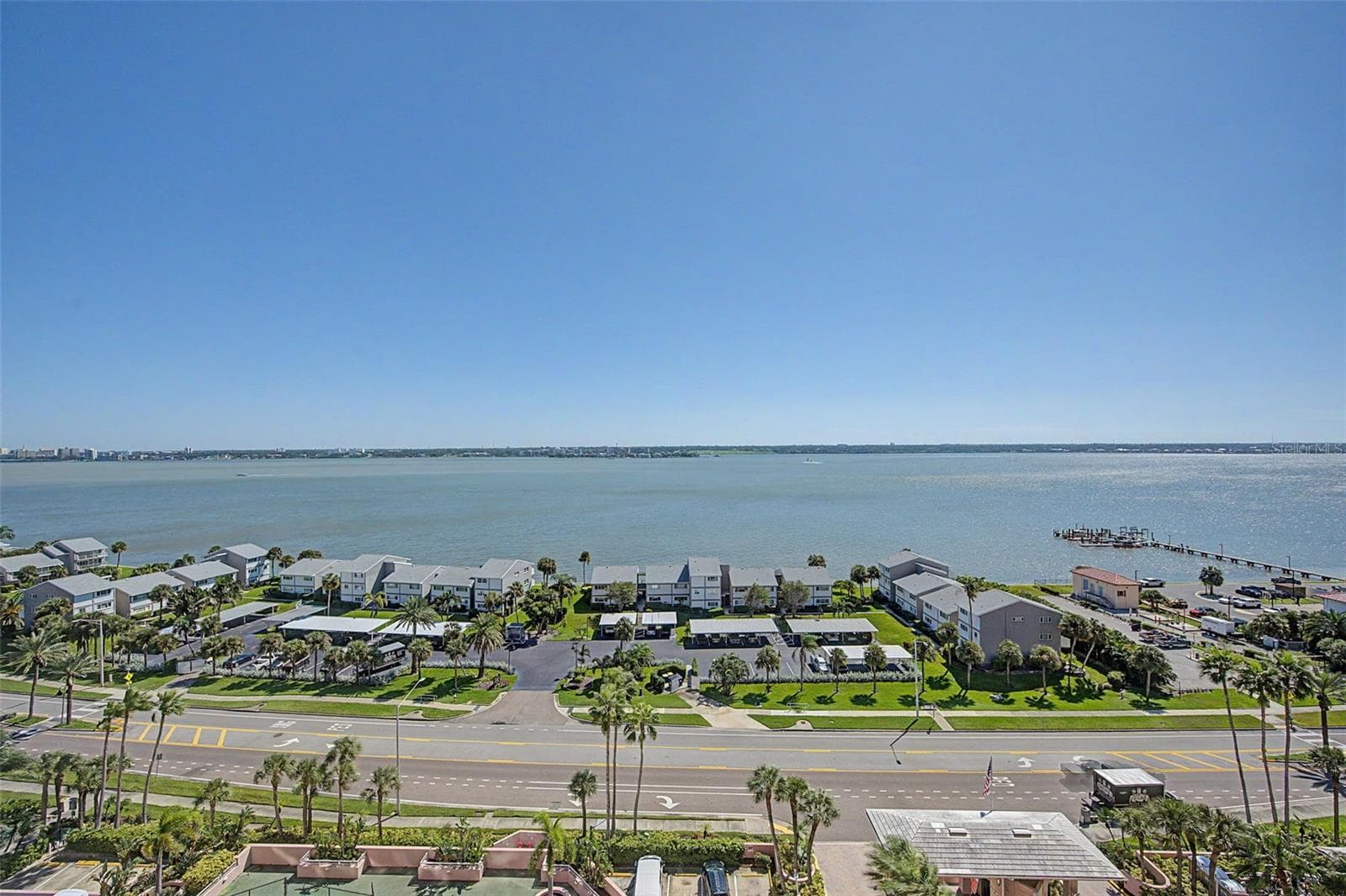 Stunning Waterfront Views from the 14th floor hallway off the elevator - 1310 GULF BLVD #14E, CLEARWATER