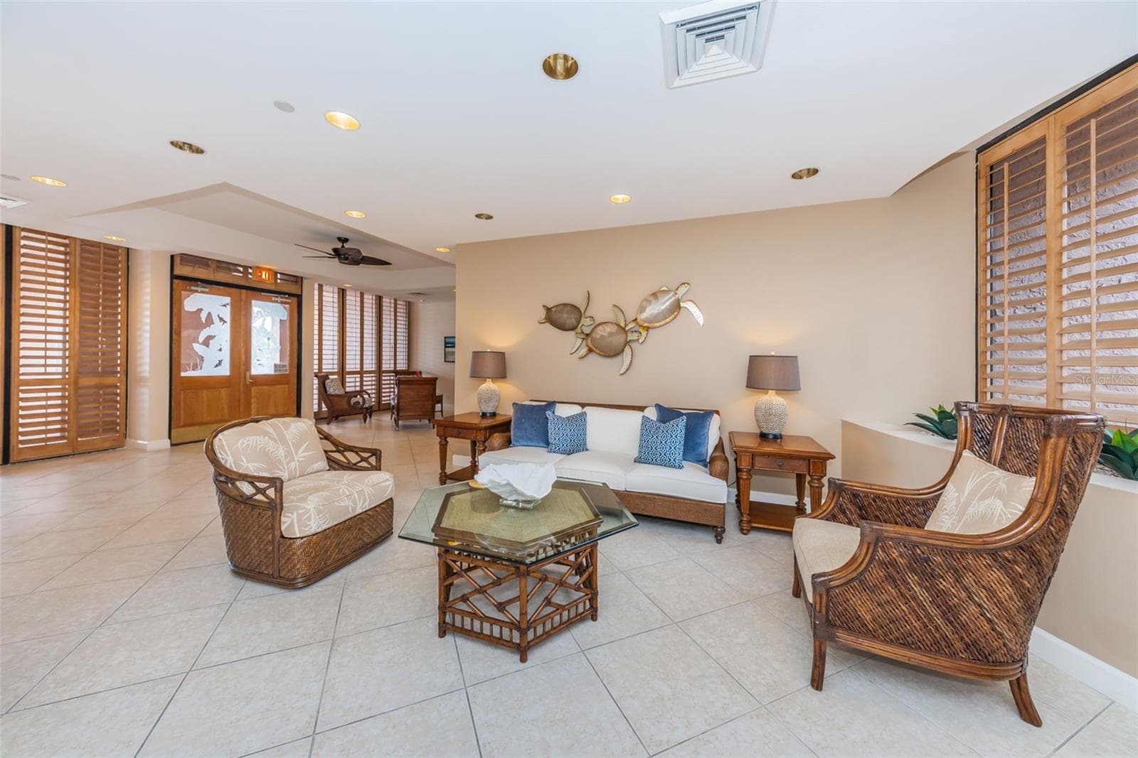 Clubroom off the entry into the Clubhouse - 1310 GULF BLVD #14E, CLEARWATER