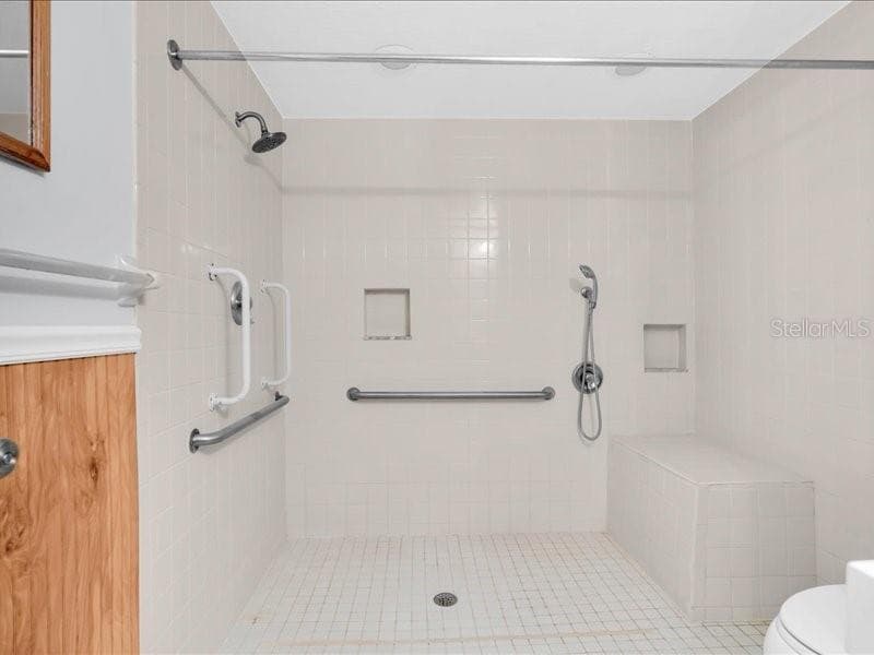 Nice walk in shower in guest bathroom - 12805 PECAN TREE DR, HUDSON