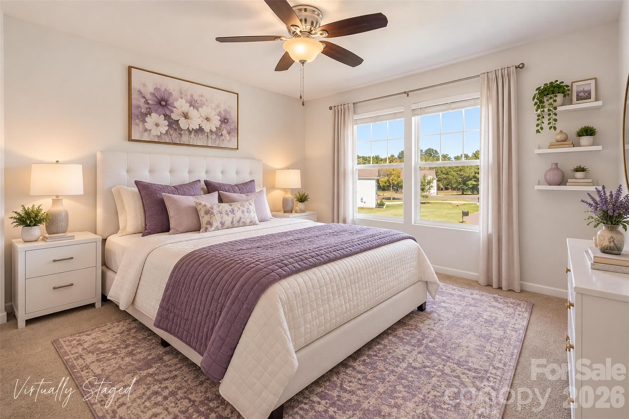 Virtually Staged - Bedroom 2 - 2304 Amesbury Court, Albemarle