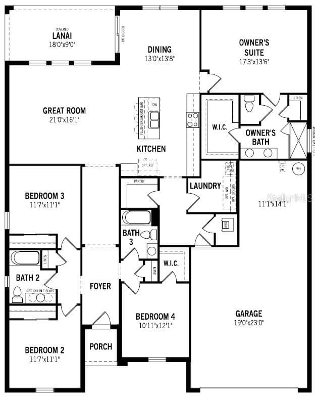 Meridian Parks - Honeysuckle Floorplan - 12446 MARITIME ST, ORLANDO