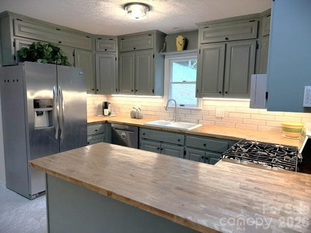 Kitchen cabinets recently painted and new countertops - 177 Natural Trail, Sylva