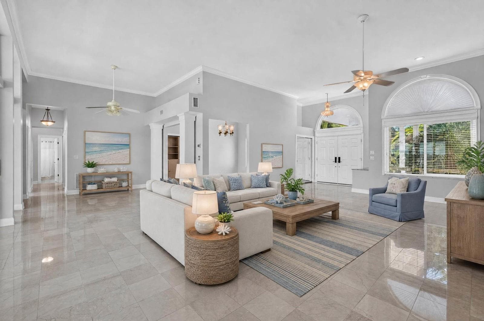 Virtually Staged Spacious Living Room - 74 COVINGTON LN, PALM COAST