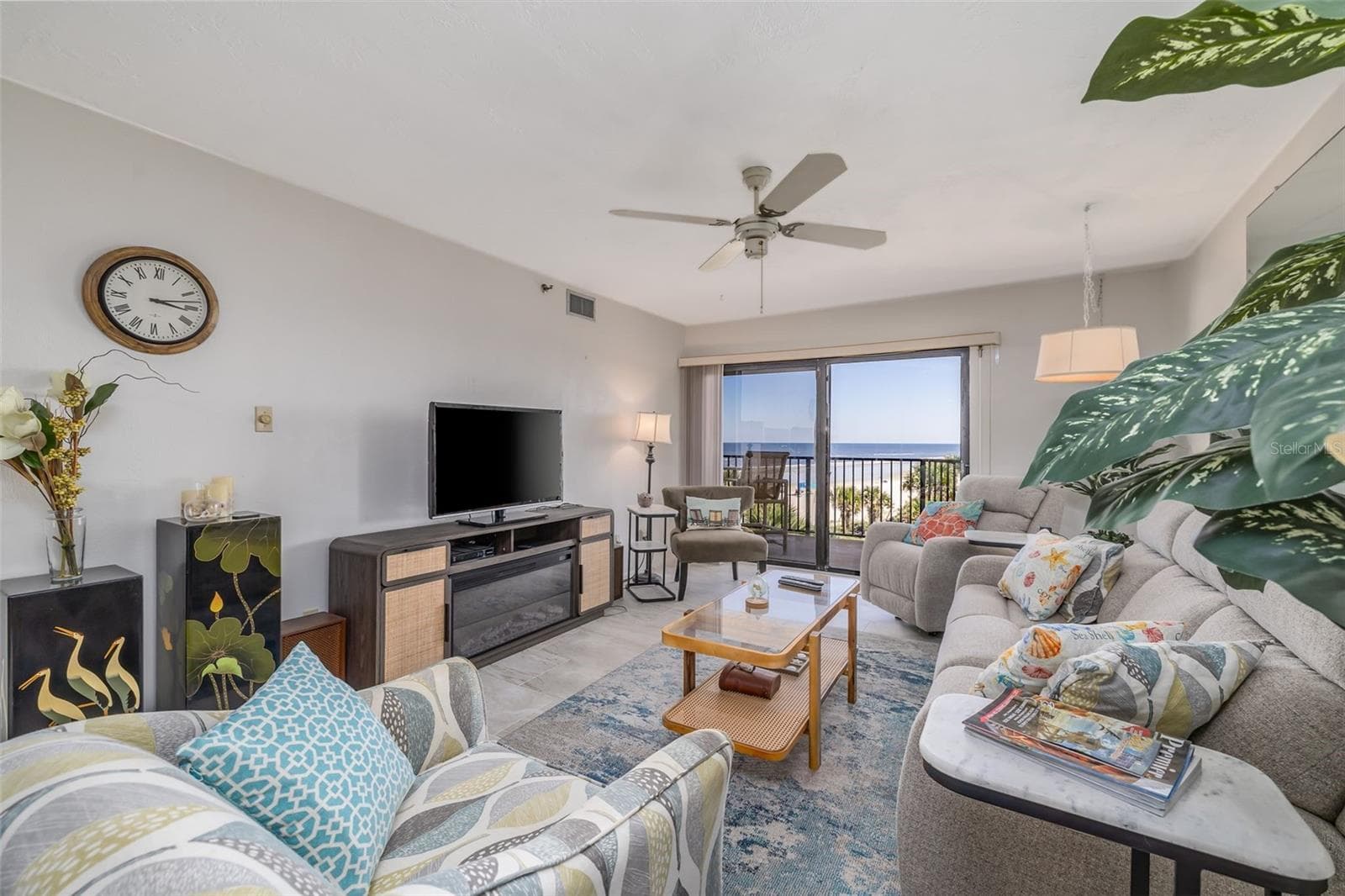Great views from the kitchen to the balcony! - 3001 S ATLANTIC AVE #531, NEW SMYRNA BEACH