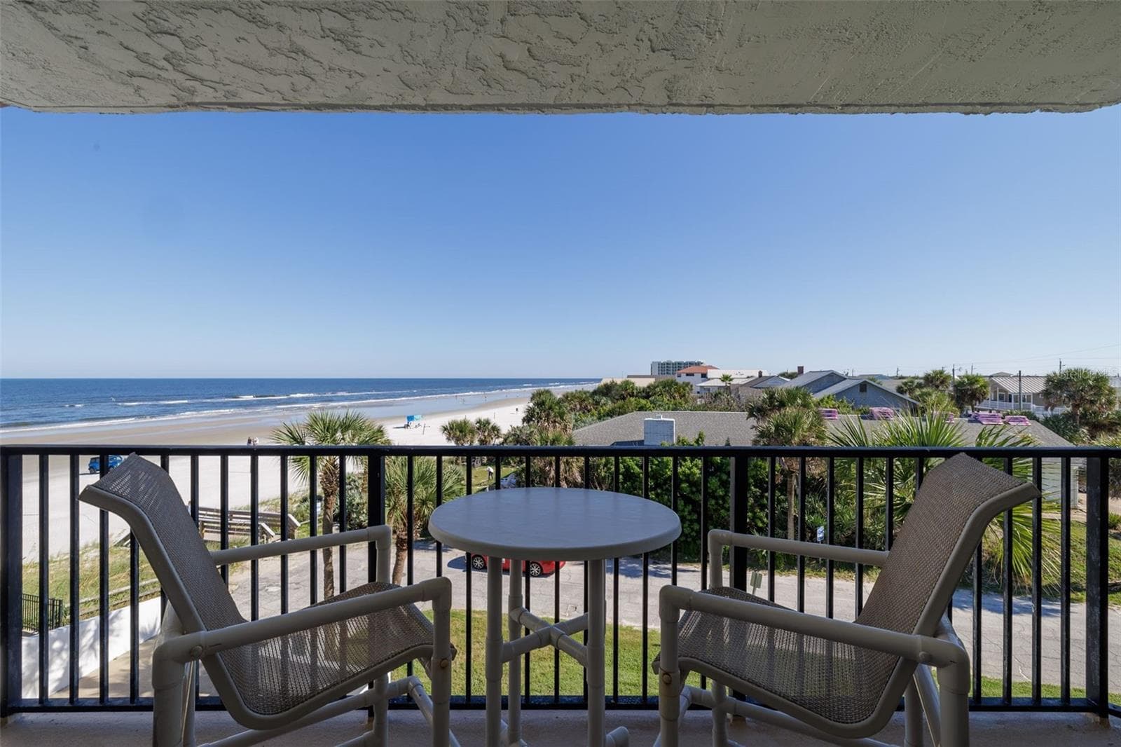 Balcony provides a great space to relax & feel the breeze & hear the waves! - 3001 S ATLANTIC AVE #531, NEW SMYRNA BEACH