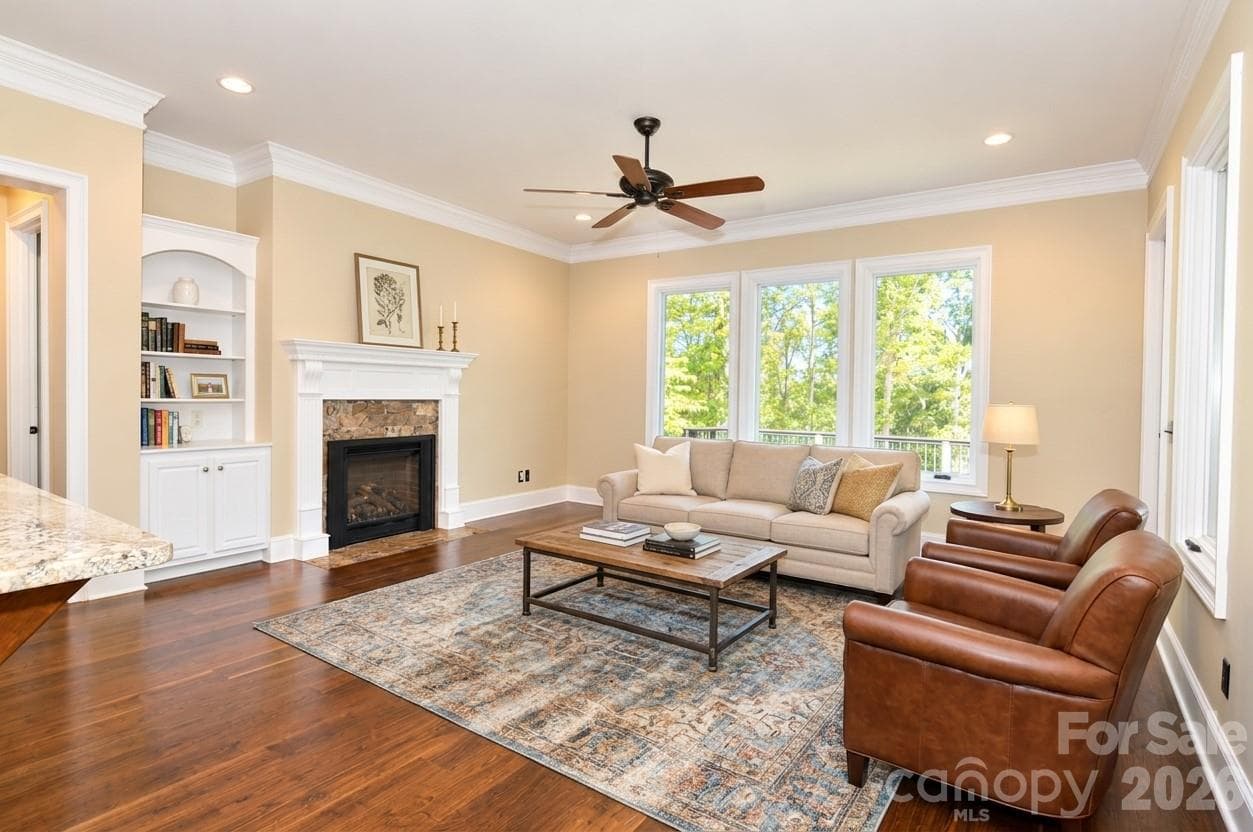 AI Generated Photo of the Family Room - 5138 Watermead Lane, Belmont