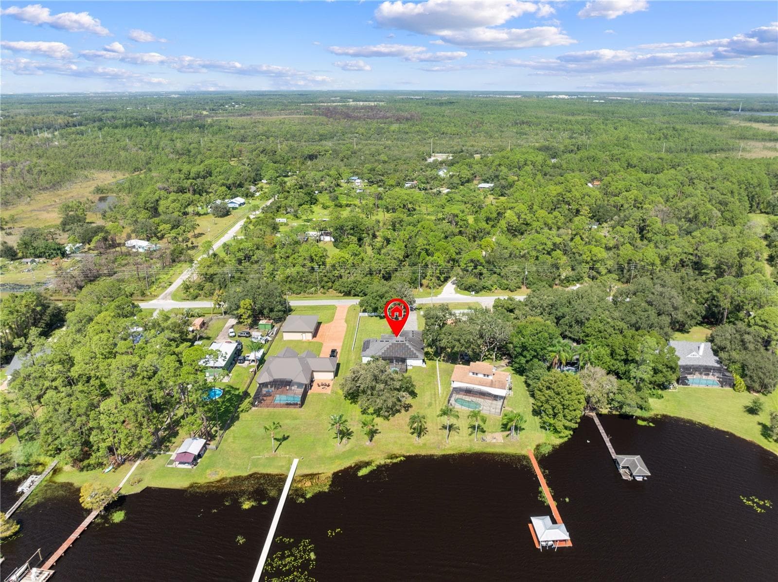 Aerial view facing the north - 590 EDEN DR, ST CLOUD