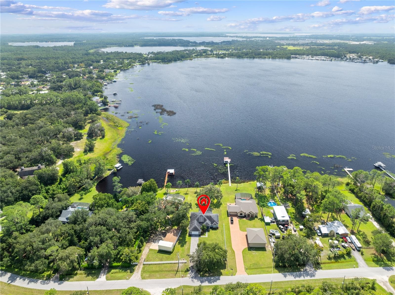 Aerial view of Lake Center and the chain of lake it leads to - 590 EDEN DR, ST CLOUD