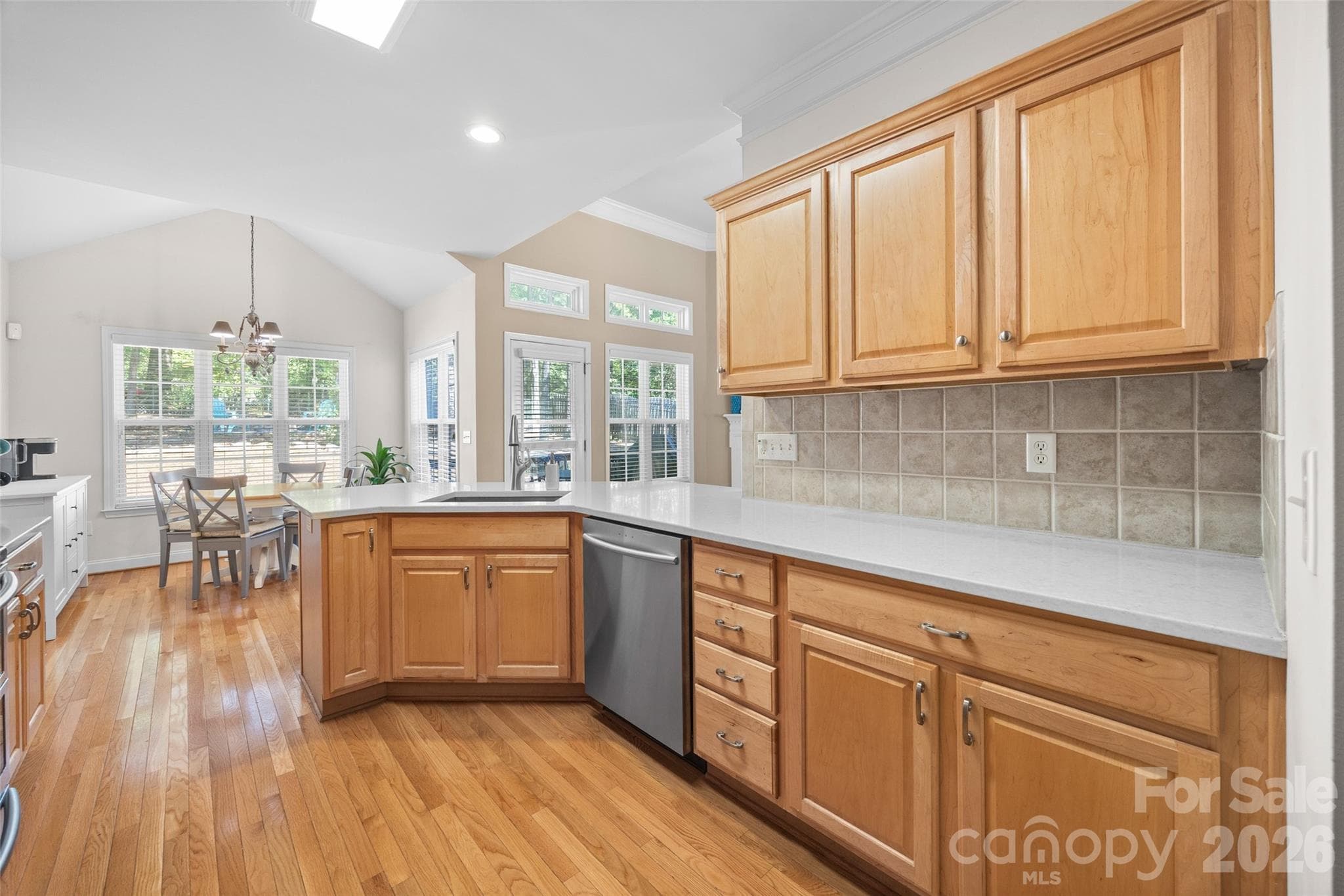 Open Kitchen with quartz countertops - 1718 Sanridge Wind Lane, Charlotte