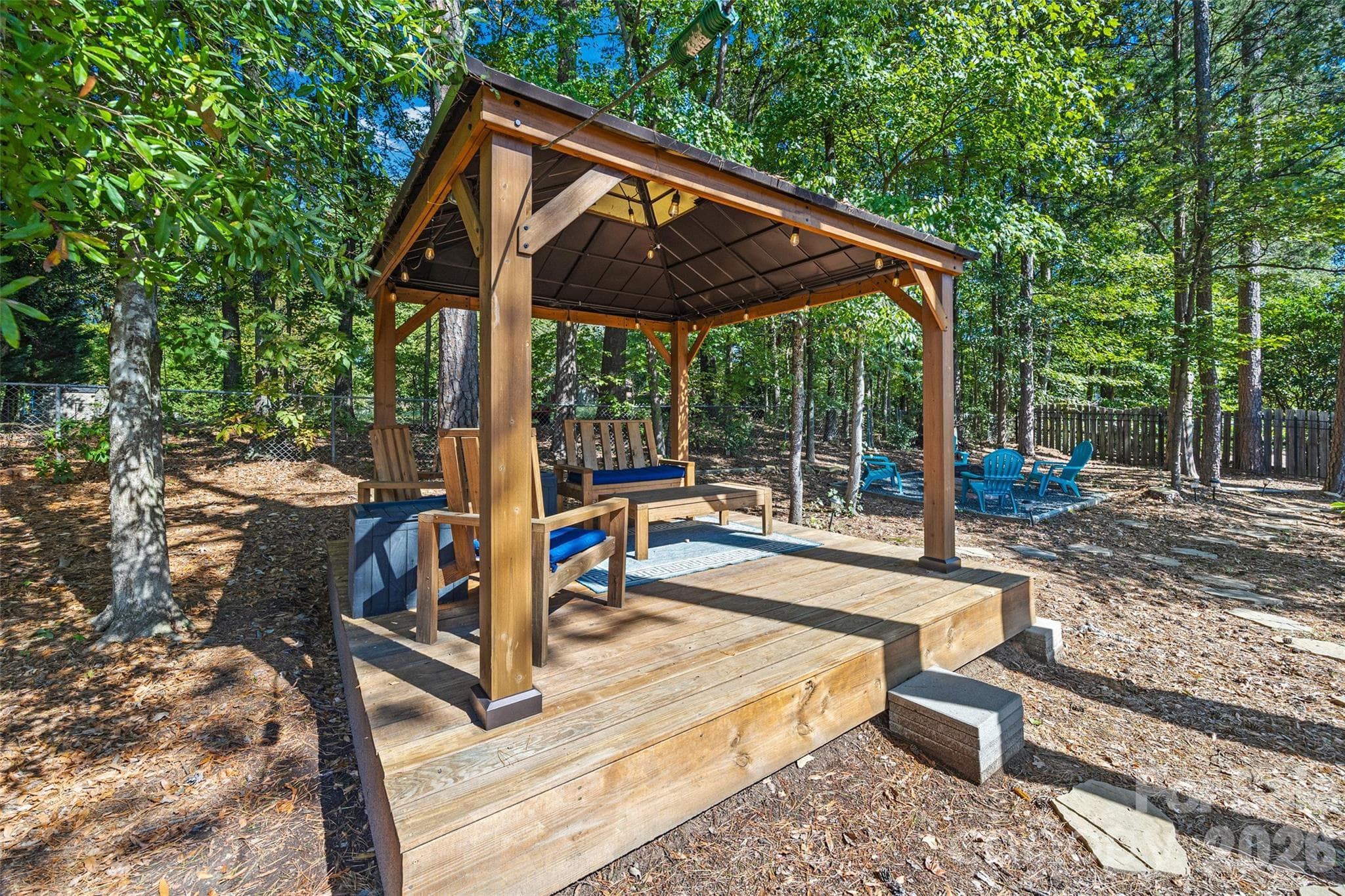 Back Yard Pergola Area - 1718 Sanridge Wind Lane, Charlotte