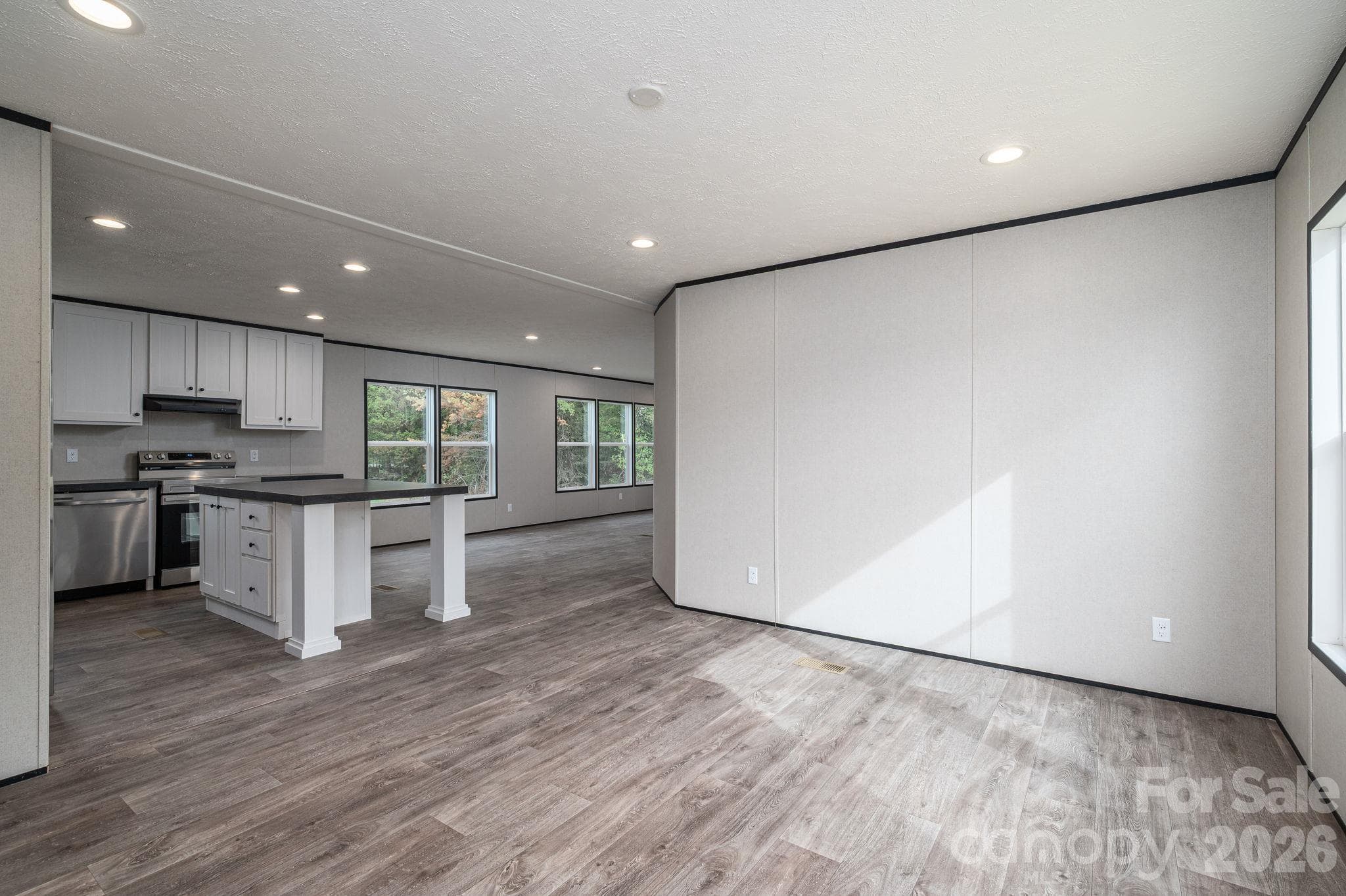 Front Door view looking into Living Room/Dining Area - 207 Grassy Field Court, Lawndale