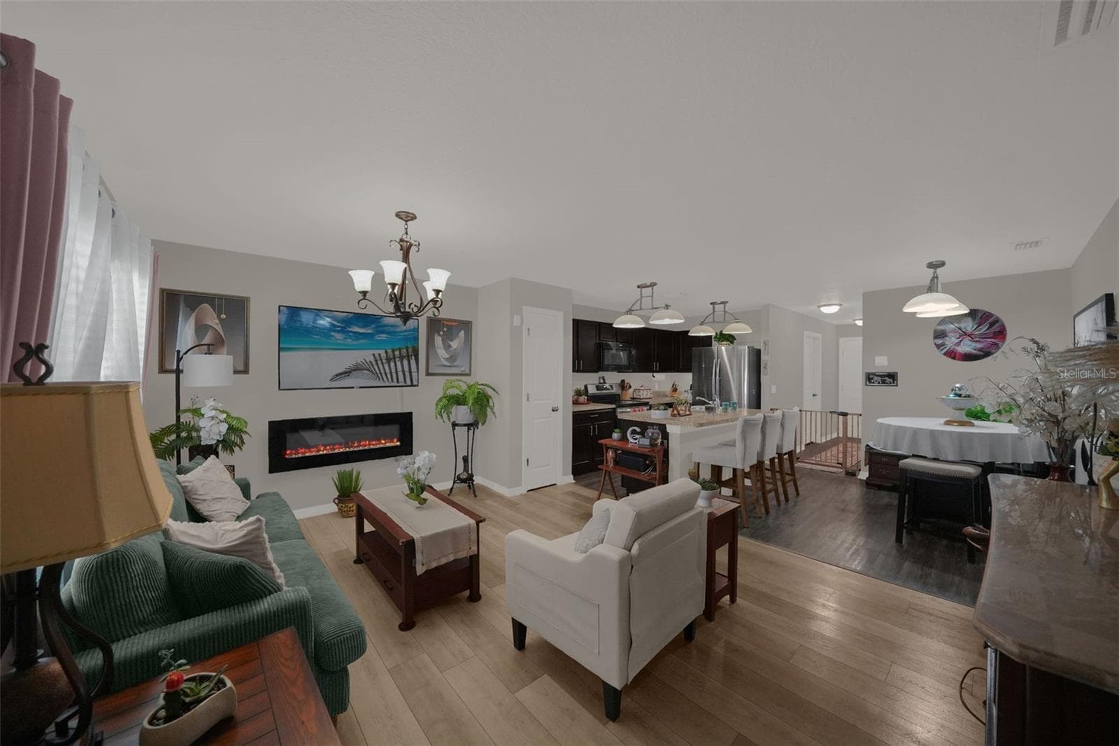 Living room and open floor plan - 26448 BERTRAM RD, BROOKSVILLE