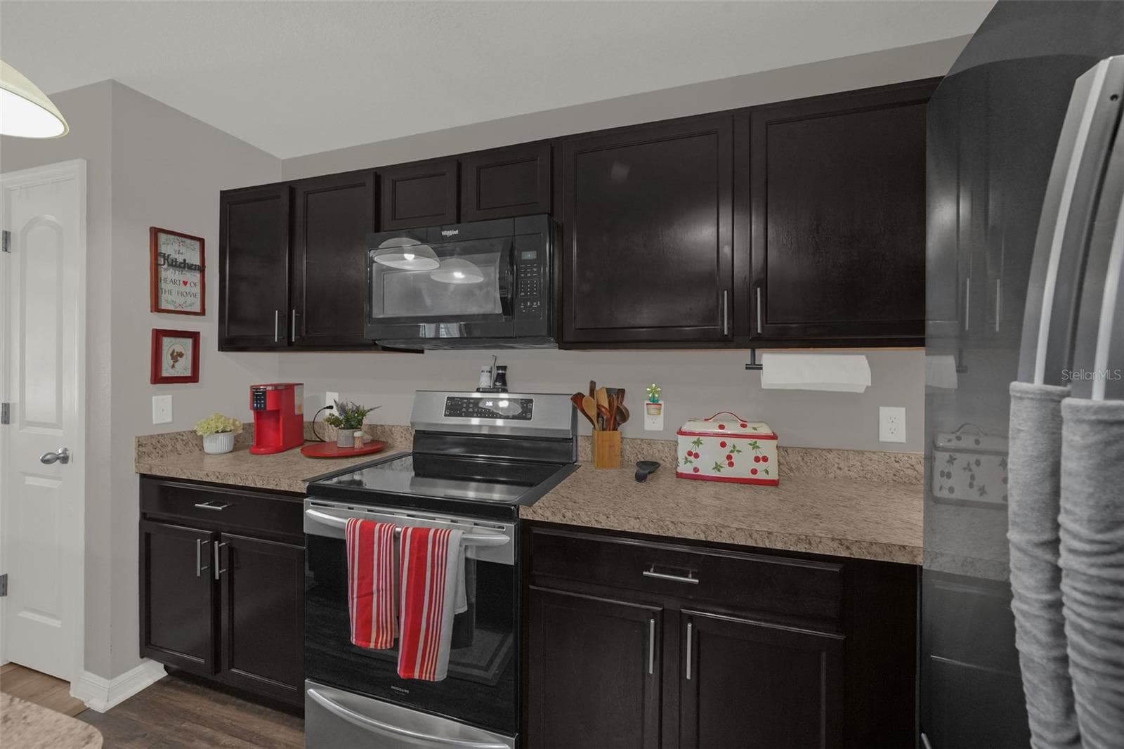Kitchen with stainless steel appliances - 26448 BERTRAM RD, BROOKSVILLE