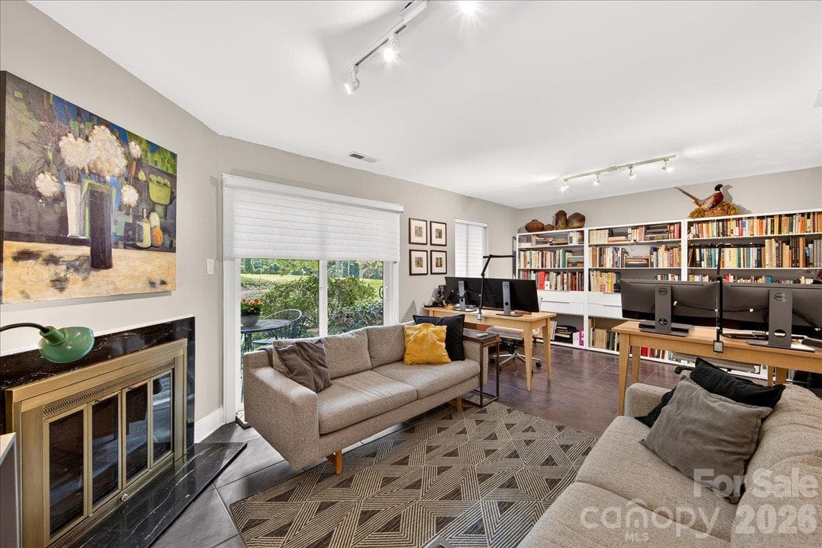 Lower Level Currently Set Up as Office/Media Room - 3762 Winding Creek Lane, Charlotte