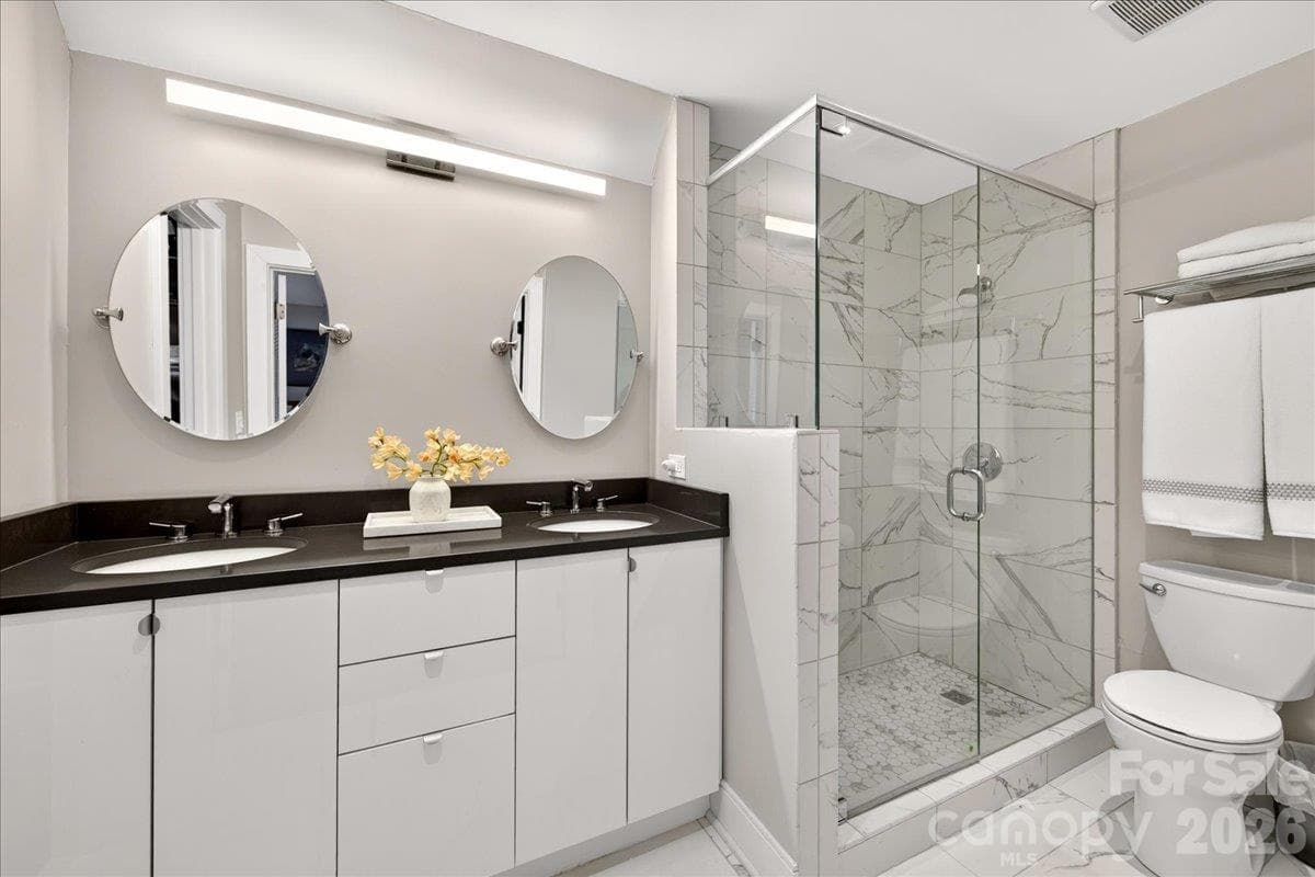 Primary Bathroom with Double Sink Vanity - 3762 Winding Creek Lane, Charlotte