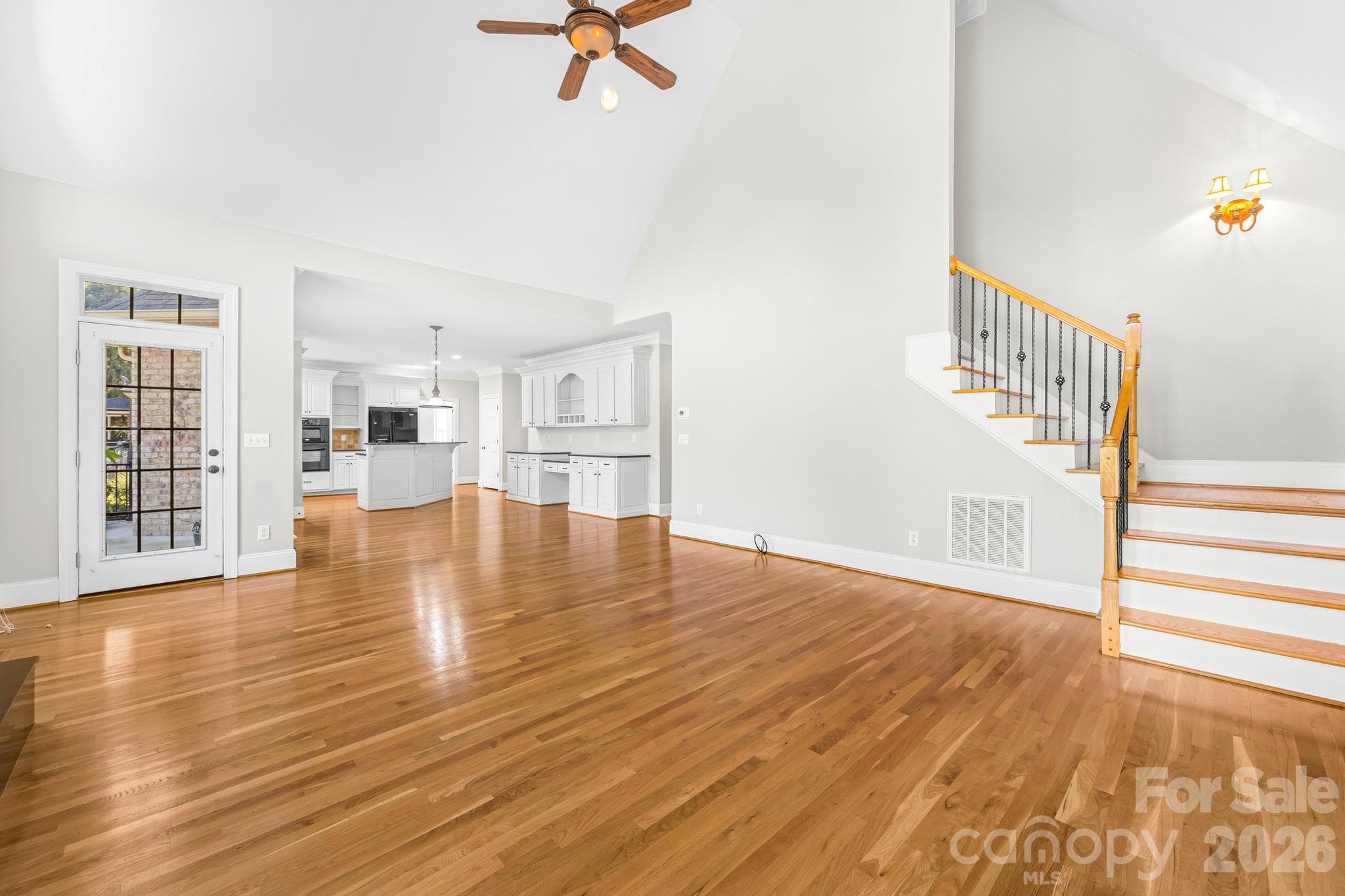Second staircase leading to bed and bonus rooms - 105 Mandarin Drive, Mooresville