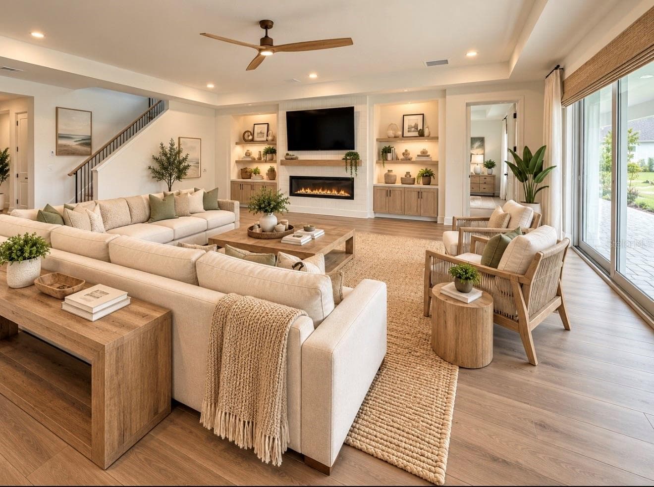 Great Room Digitally Staged - 8924 DEEP HORIZON LOOP, PARRISH