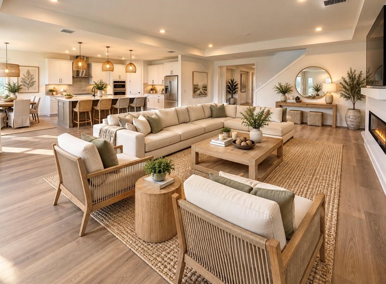 Great Room Digitally Staged - 8924 DEEP HORIZON LOOP, PARRISH