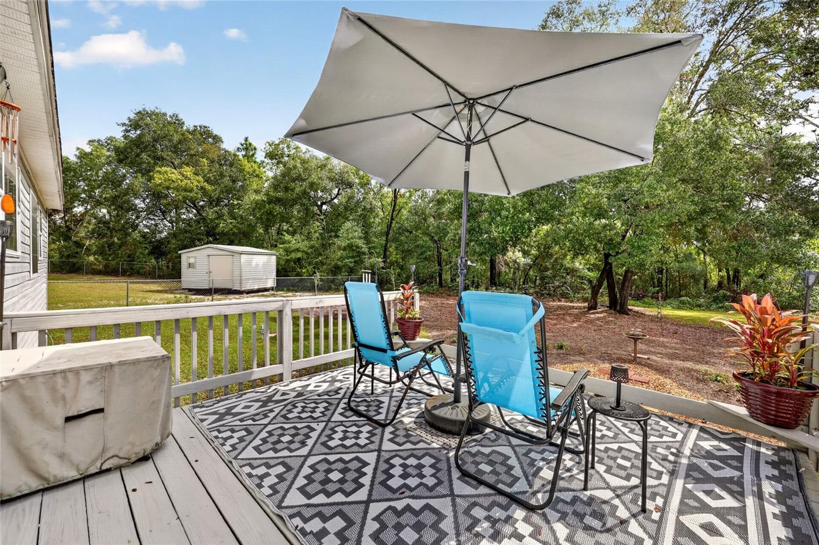 Outdoor deck overlooking the backyard - 12647 SE 102ND AVE, BELLEVIEW