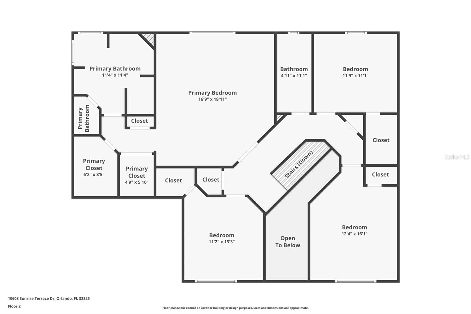 Upstairs Floorplan - 10603 SUNRISE TERRACE DR, ORLANDO