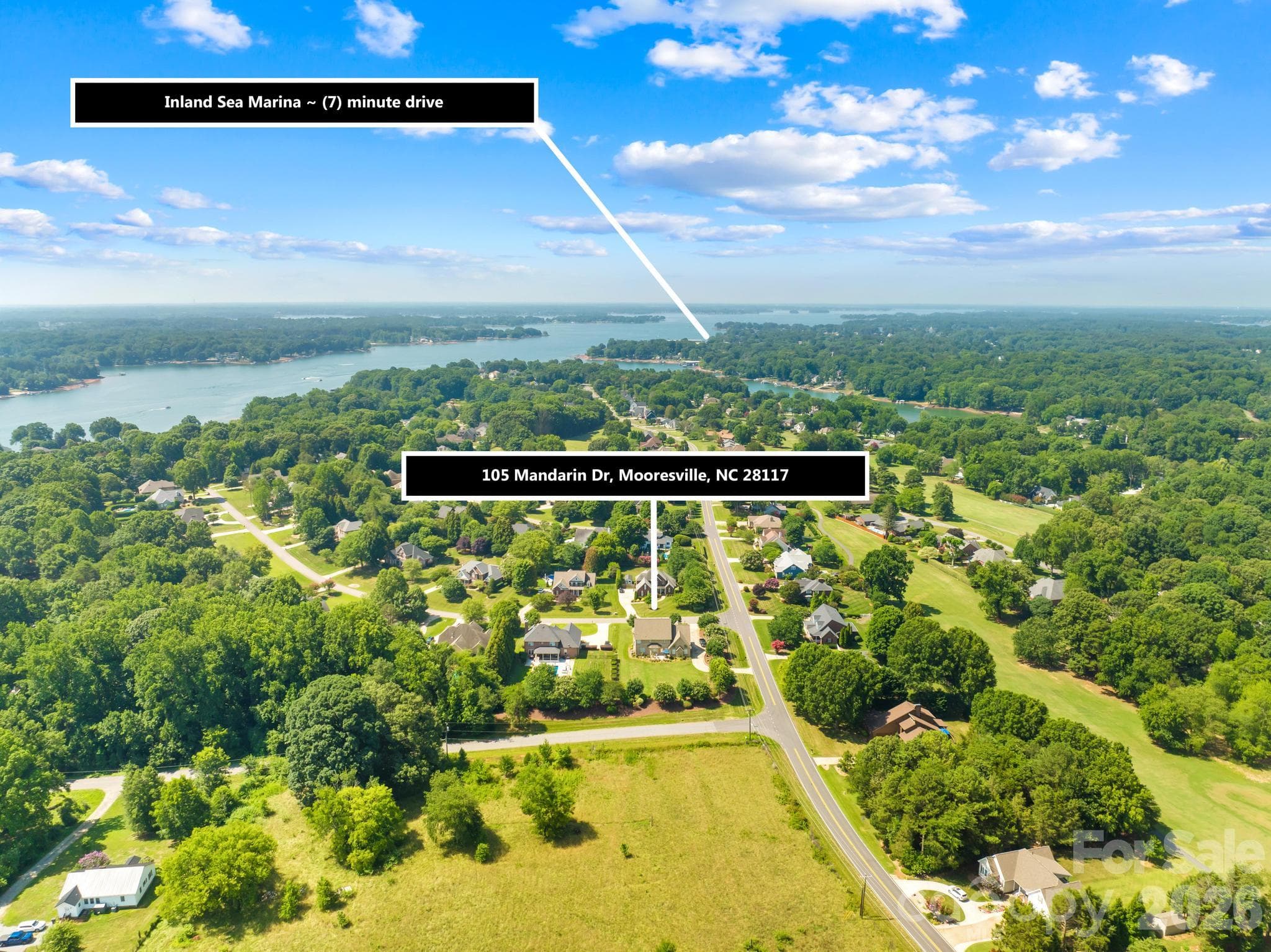 Aerial View - 105 Mandarin Drive, Mooresville