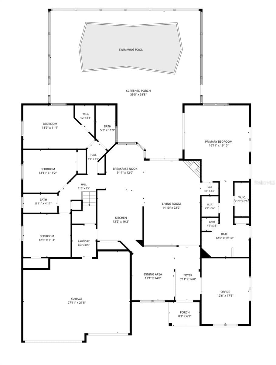 1st Floor Floor Plan - 11925 KEATING DR, TAMPA