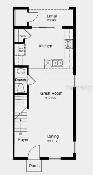 Floor 1 ~ Additional Highlights Include: extended LVP flooring on first floor, Ring doorbell, and electronic deadbolt - 786 GLADSTONE WAY #786, MOUNT DORA