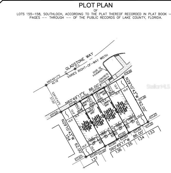 786 Gladstone Way Plot Plan - 786 GLADSTONE WAY #786, MOUNT DORA